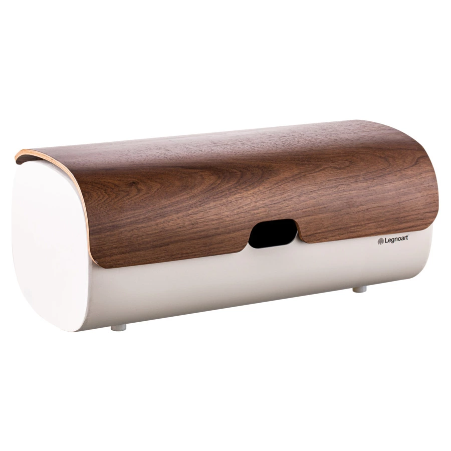 Хлебница Legnoart Clibano 40х20,5х17,5 см, крышка из ореха, металл