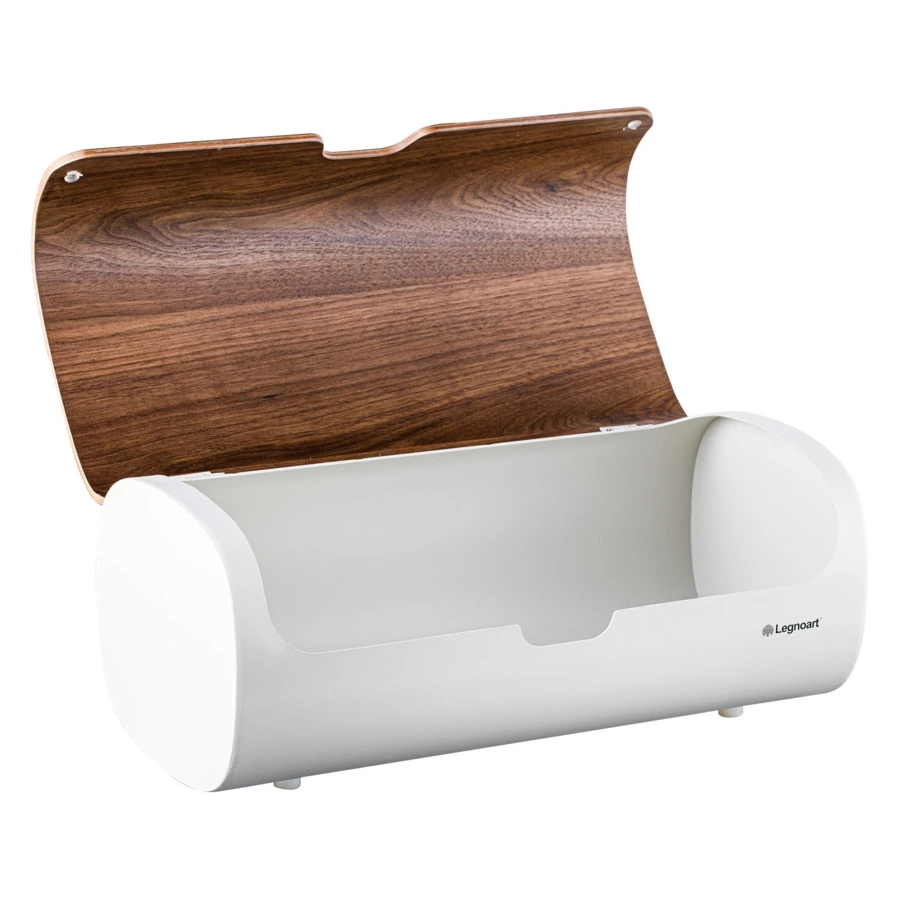 Хлебница Legnoart Clibano 40х20,5х17,5 см, крышка из ореха, металл