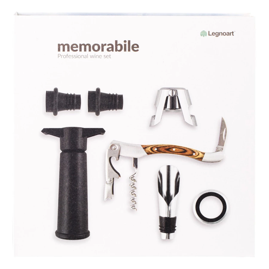 Набор винных аксессуаров Legnoart Memorable, 7 предметов,  п/к