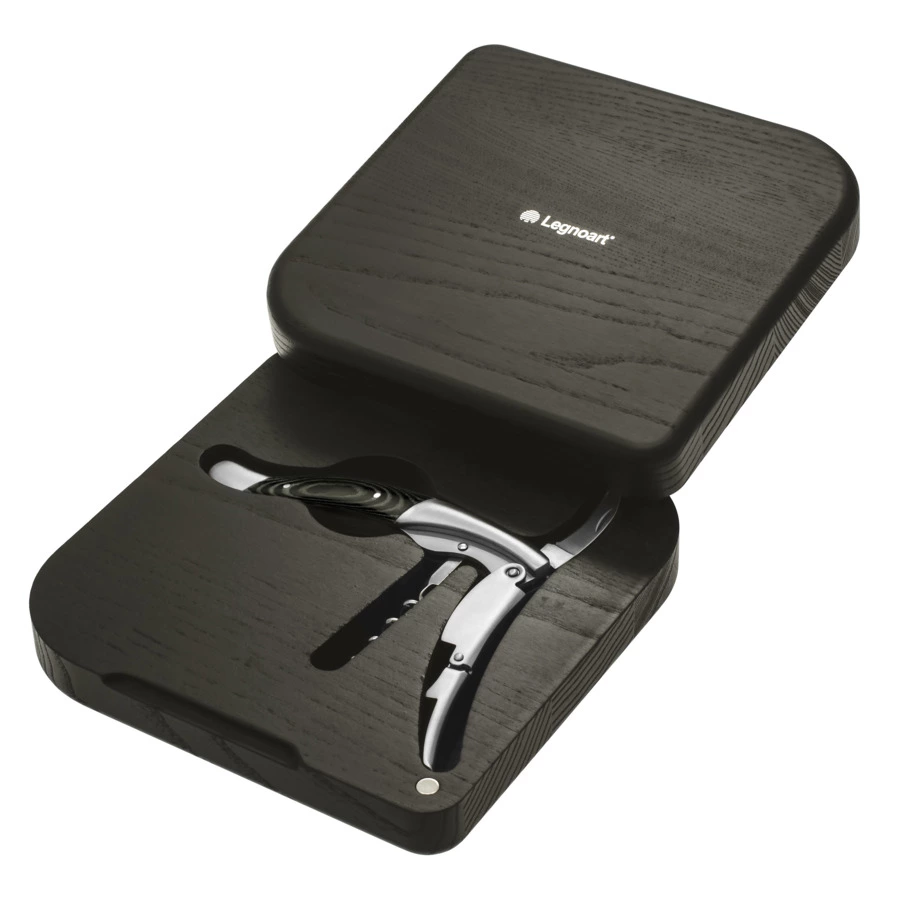 Штопор сомелье Legnoart Ghemme sommelier для длинных пробок, рог буффало, деревянная коробка