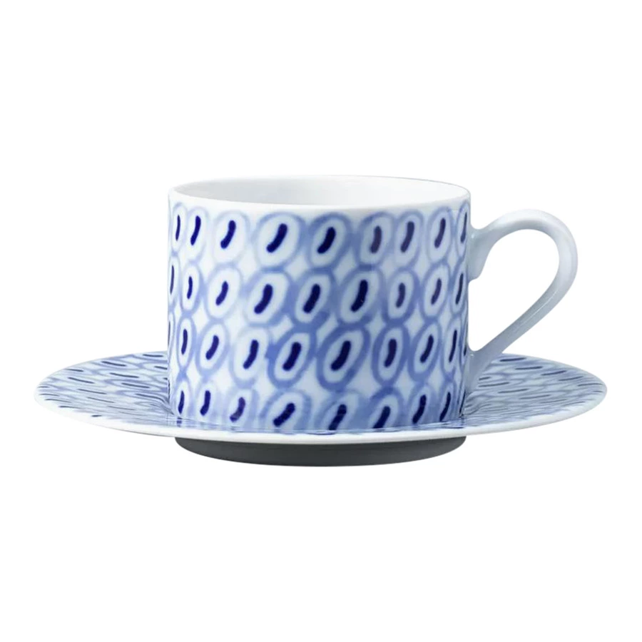 Чашка чайная с блюдцем ИФЗ Соло Реки России Ангара 265 мл, фарфор твердый