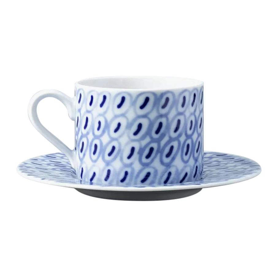 Чашка чайная с блюдцем ИФЗ Соло Реки России Ангара 265 мл, фарфор твердый