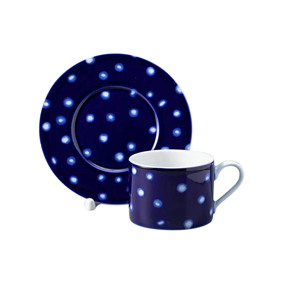 Чашка чайная с блюдцем ИФЗ Соло Реки России Обь 265 мл, фарфор твердый