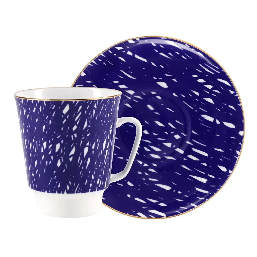 Чашка чайная с блюдцем ИФЗ Майская Cool 165 мл, фарфор твердый