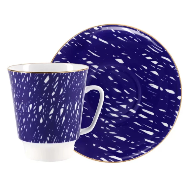 Чашка чайная с блюдцем ИФЗ Майская Cool 165 мл, фарфор твердый