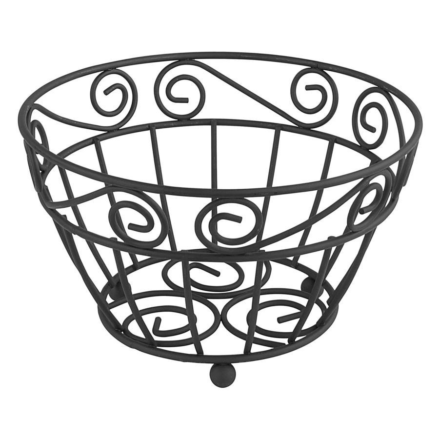 Корзинка для фруктов Spectrum Scroll 26 см, черная