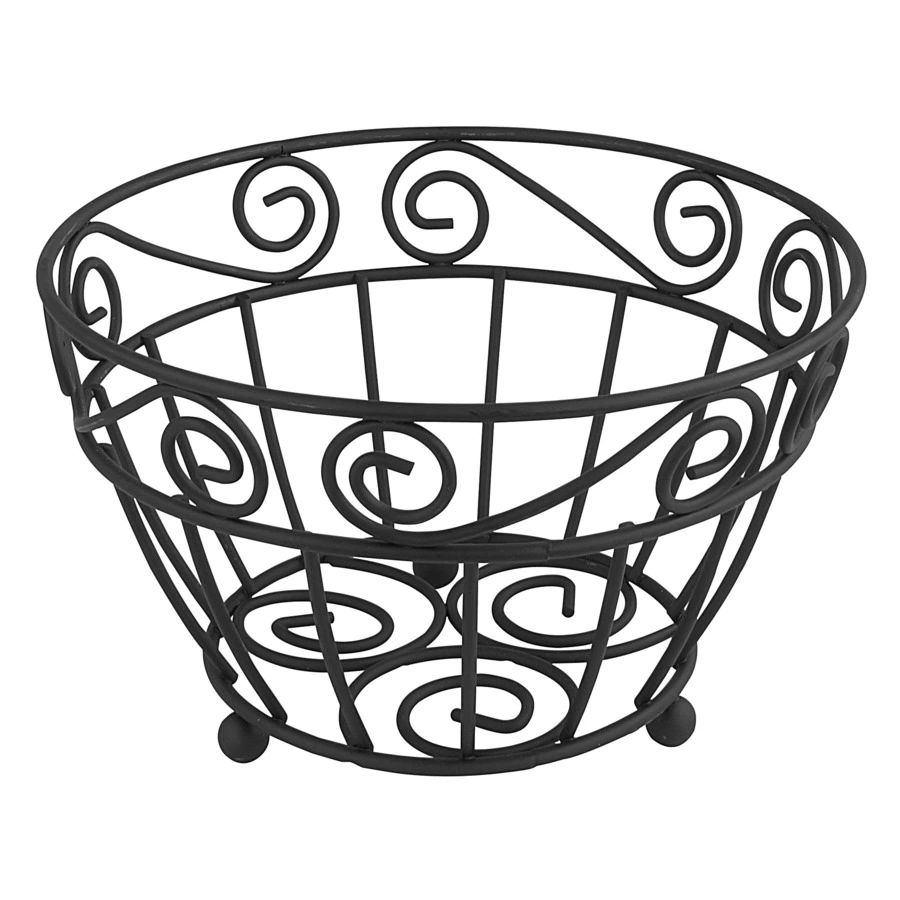 Корзинка для фруктов Spectrum Scroll 26 см, черная