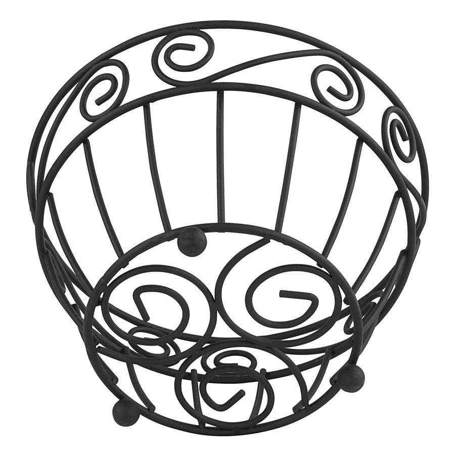 Корзинка для фруктов Spectrum Scroll 26 см, черная