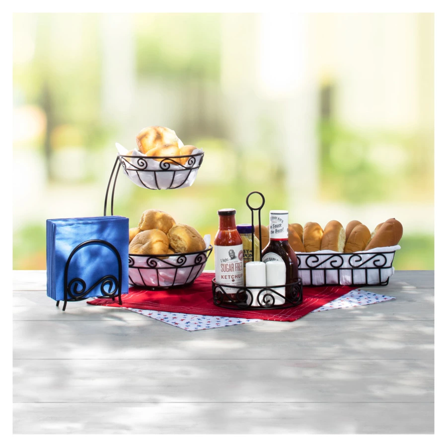 Корзинка для хлеба Spectrum Scroll33 см, черная