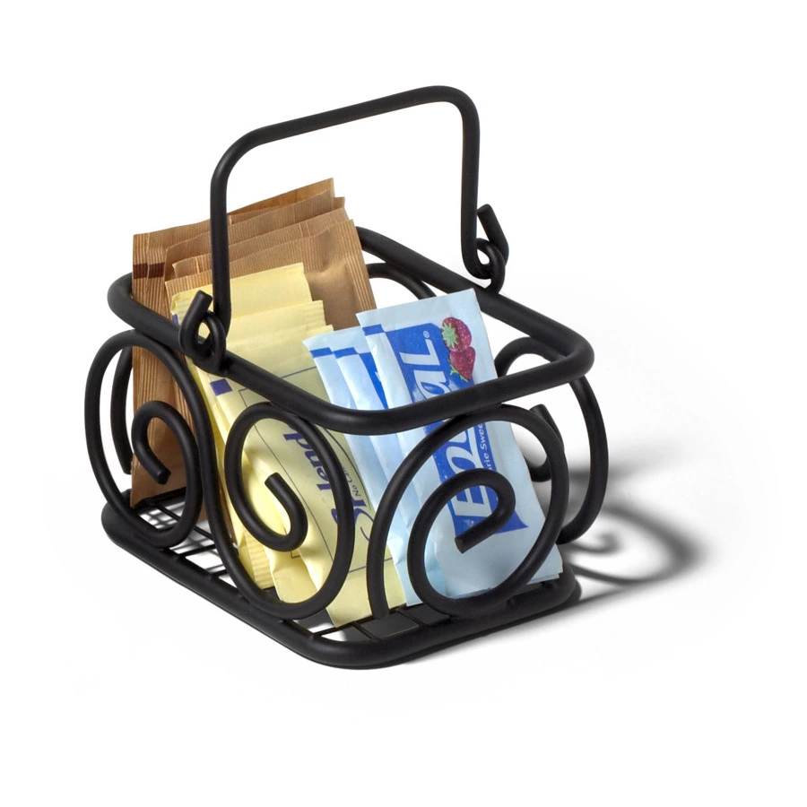 Подставка для чая и сахара Spectrum Scroll 6,3х7,6х7,6 см, черная