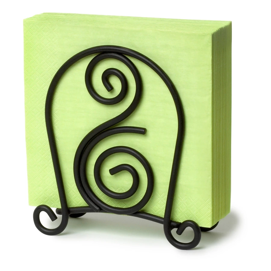 Салфетница Spectrum Scroll 17х14,6х6,3 см, черная