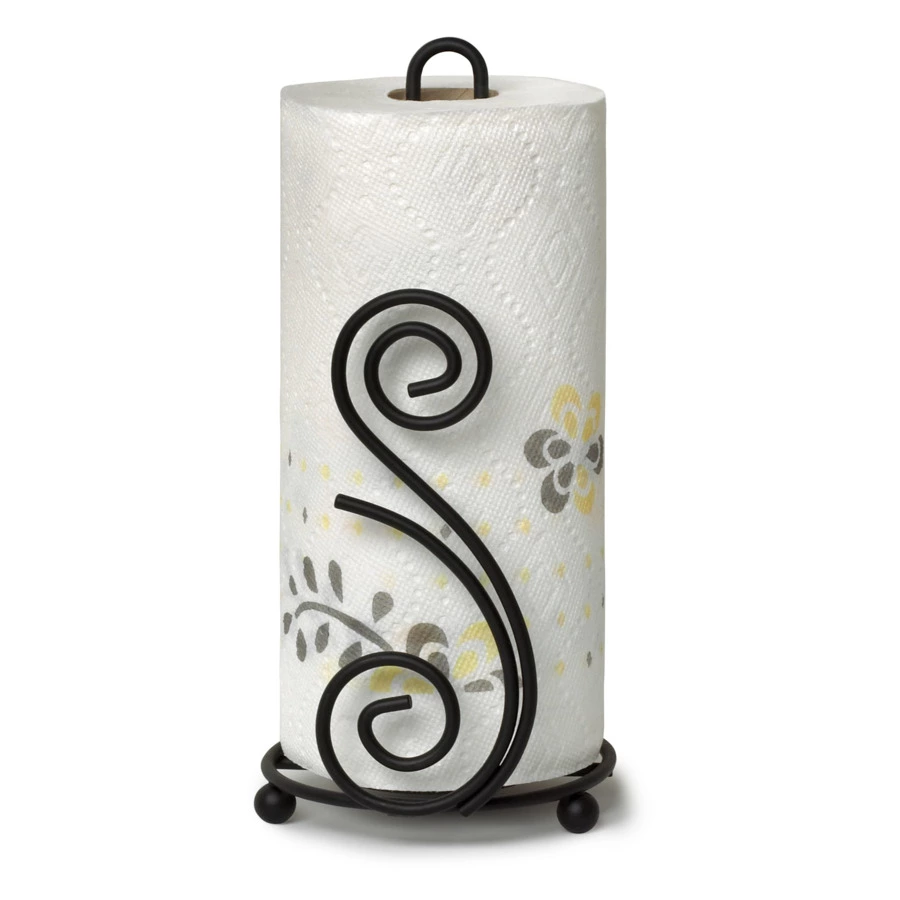 Держатель для бумажных полотенец Spectrum Scroll 33 см, черный