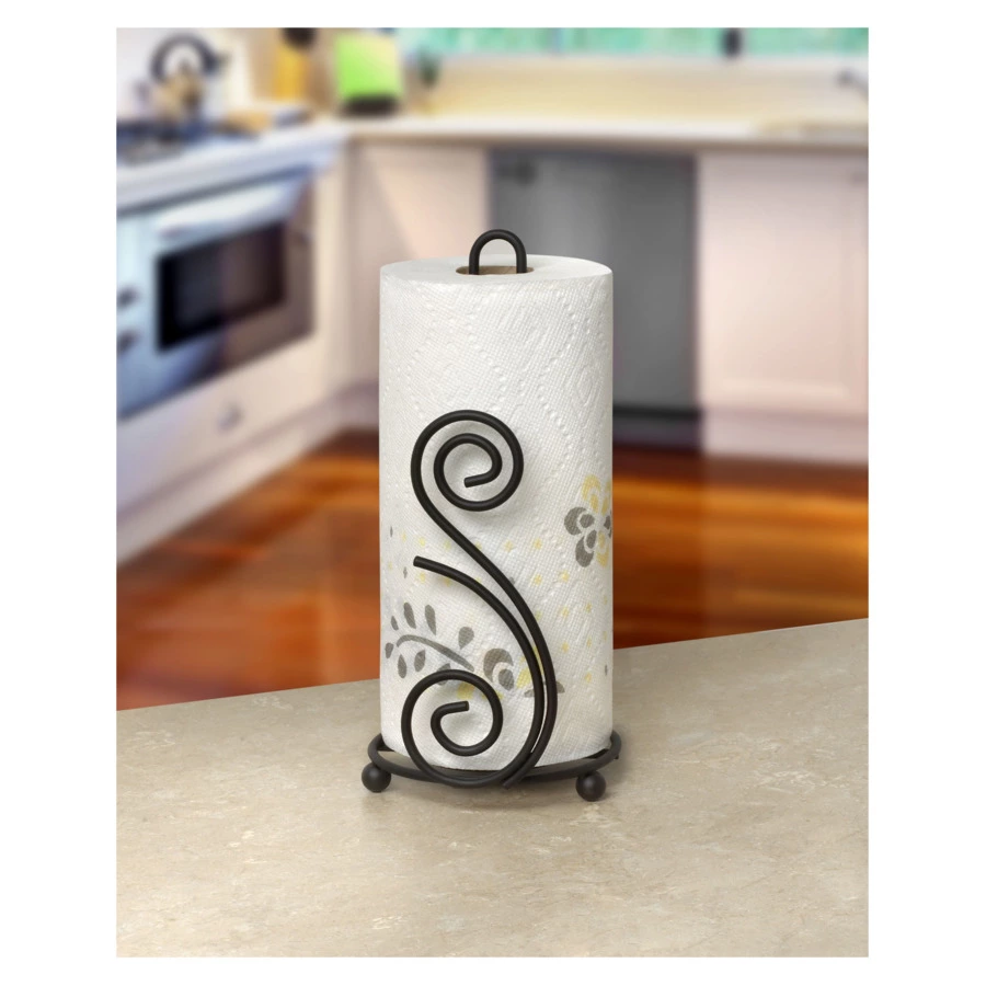 Держатель для бумажных полотенец Spectrum Scroll 33 см, черный