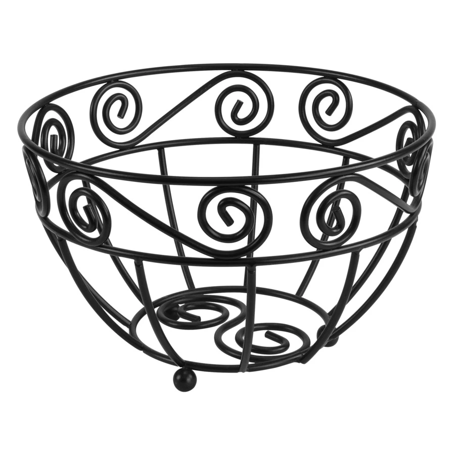 Корзинка для фруктов Spectrum Scroll 21 см, черная
