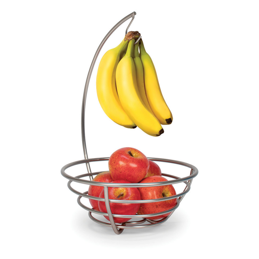 Корзинка для фруктов с креплением для бананов Spectrum Euro 37 см, сатин