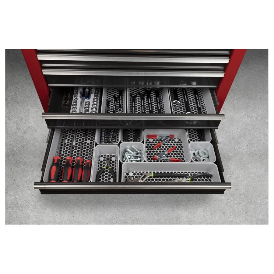 Лоток для столовых приборов Spectrum Hexa 15х23 см, серый