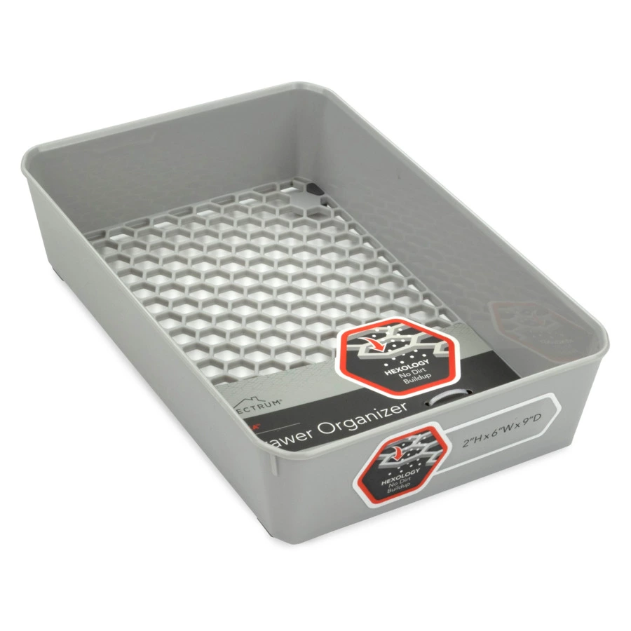 Лоток для столовых приборов Spectrum Hexa 15х23 см, серый