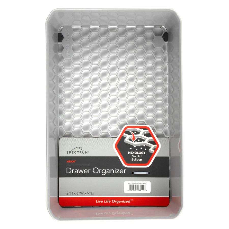 Лоток для столовых приборов Spectrum Hexa 15х23 см, серый