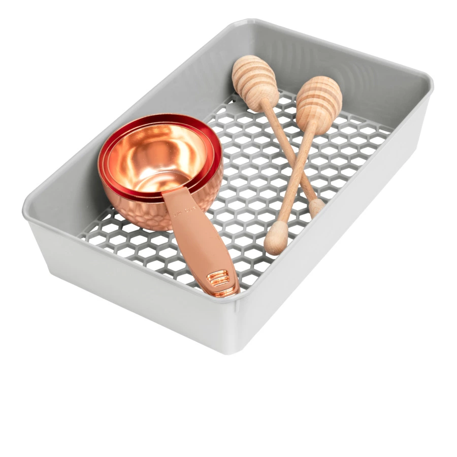 Лоток для столовых приборов Spectrum Hexa 15х23 см, серый