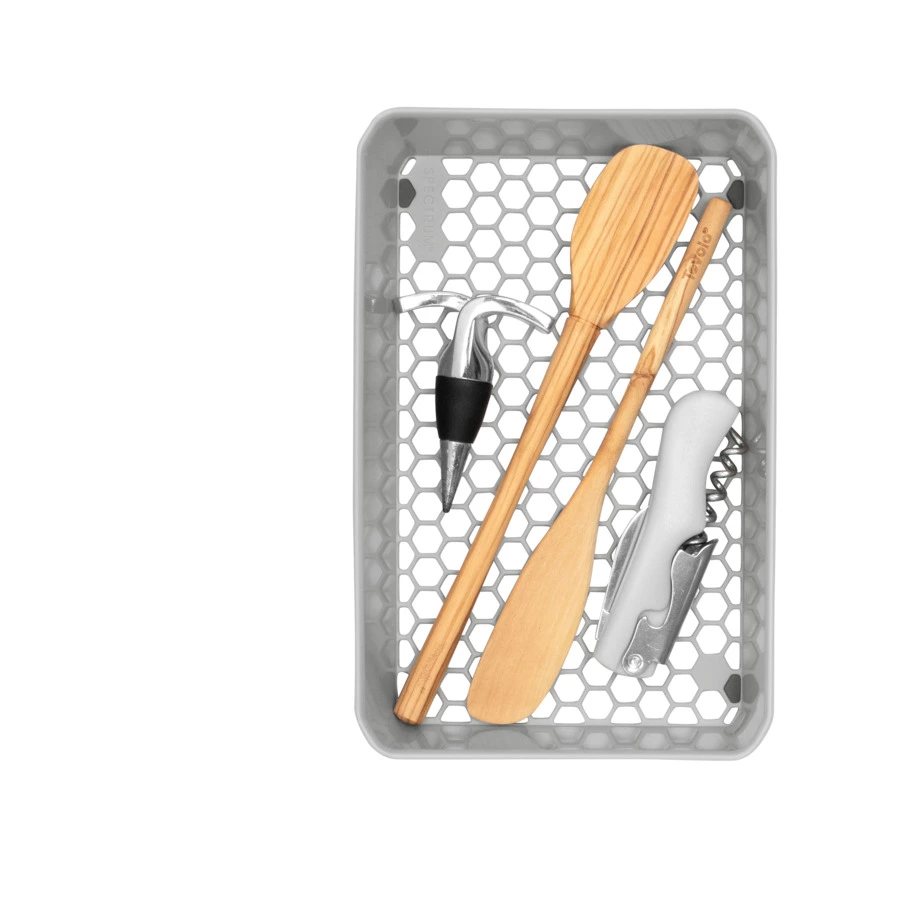 Лоток для столовых приборов Spectrum Hexa 15х23 см, серый