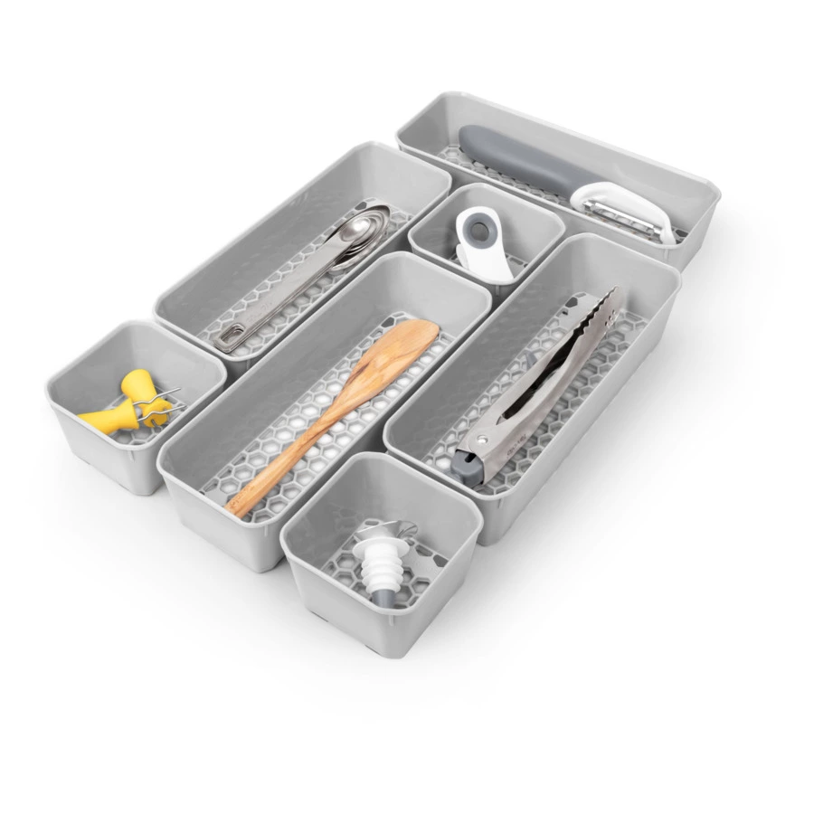 Лоток для столовых приборов Spectrum Hexa 15х23 см, серый