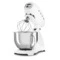 Миксер планетарный SMEG SMF03WHEU, 800 Вт, чаша стальная 4,8л, 3 насадки, алюминий литой, белый
