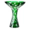 Ваза для цветов ГХЗ Падающие лепестки 33 см, хрусталь, зеленая