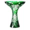 Ваза для цветов ГХЗ Падающие лепестки 33 см, хрусталь, зеленая