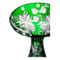Ваза для цветов ГХЗ Падающие лепестки 33 см, хрусталь, зеленая