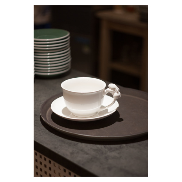 Чашка чайная с блюдцем Claystreet Воришки 425 мл, фарфор