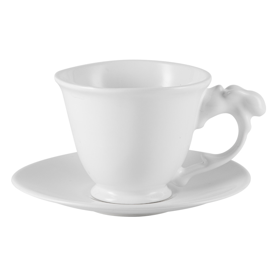 Чашка чайная с блюдцем Claystreet Воришки 330 мл, фарфор мисочка с кроликом claystreet воришки 500мл белый фарфор