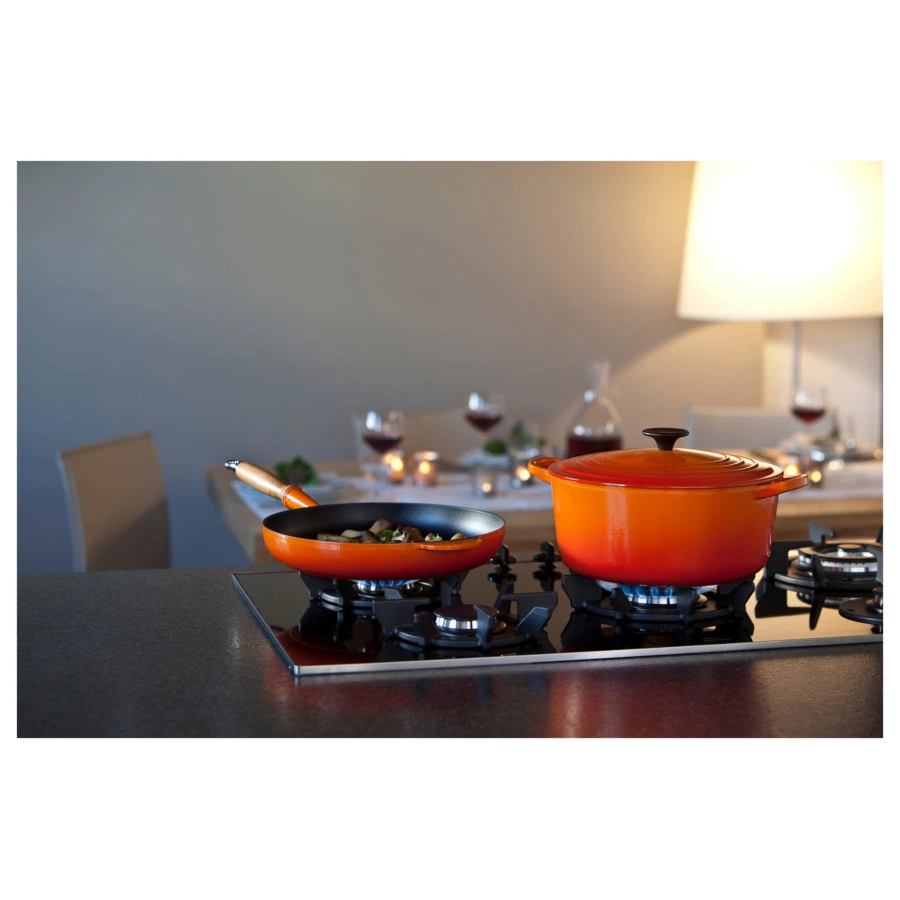 Сковорода Le Creuset Flame d24 см, огненная лава, чугун