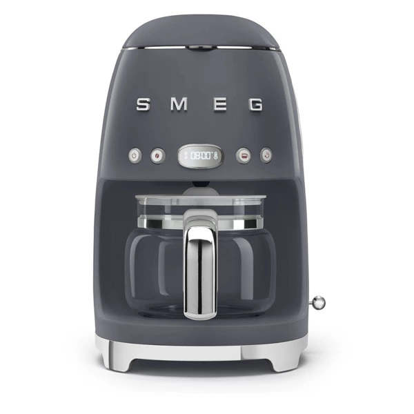 Капельная кофеварка SMEG DCF02GREU 1050 Вт, кувшин 1,25 л, с подогревом, серый