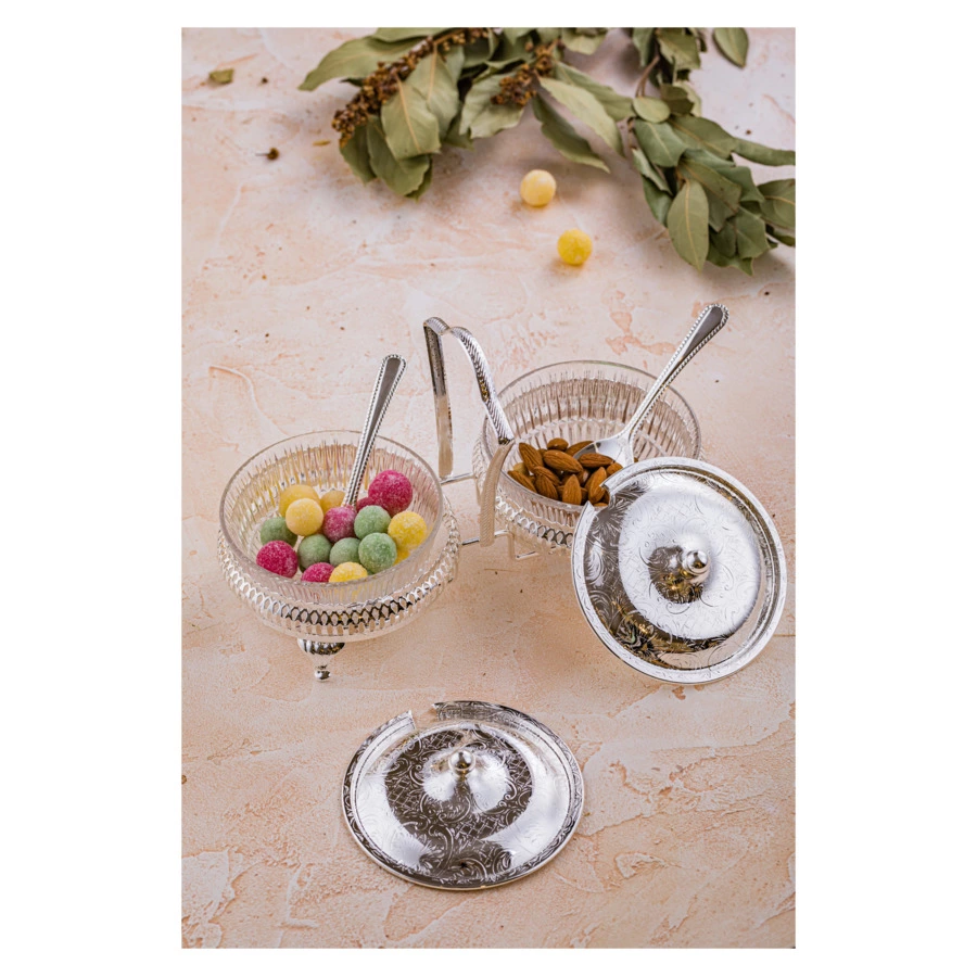 Набор вазочек для варенья Queen Anne 2 шт, сталь, посеребрение