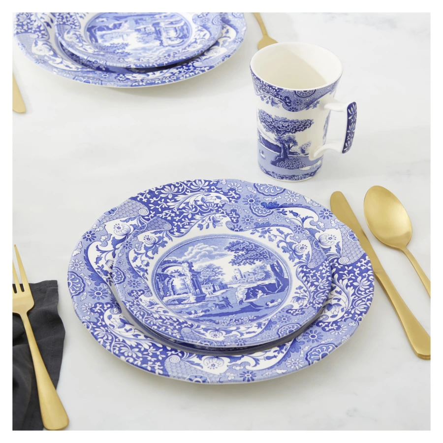 Сервиз чайно-столовый Spode Голубая Италия на 4 персоны 12 предметов, фаянс, п/к