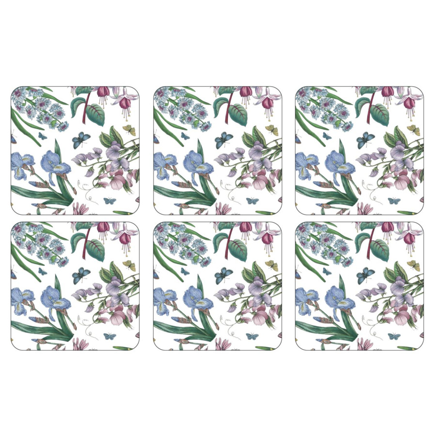 Набор подставок для бокалов Pimpernel Ботанический сад Ситец 10,5х10,5 см, 6 шт, пробка, п/к