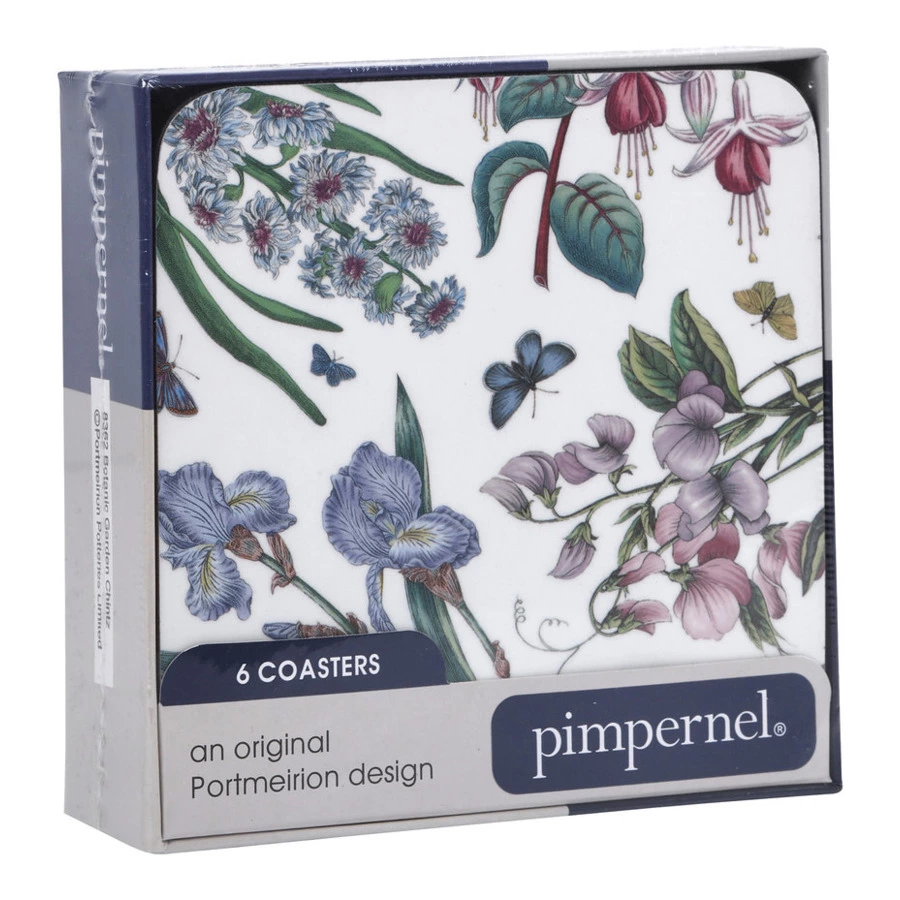Набор подставок для бокалов Pimpernel Ботанический сад Ситец 10,5х10,5 см, 6 шт, пробка, п/к