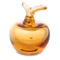 Декоративное изделие малое ГХЗ Яблоко, 10-15 см, хрусталь, янтарный