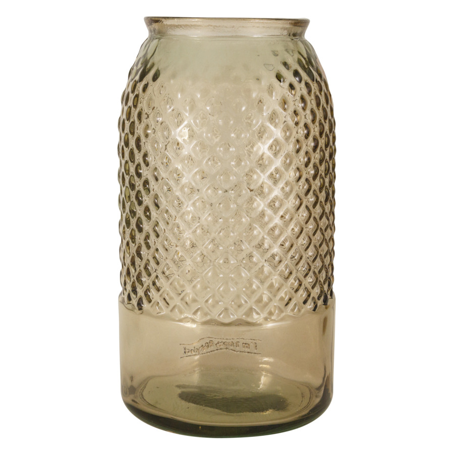 Ваза San Miguel Diamante 28 см, стекло, коричневый ваза diamante bianco