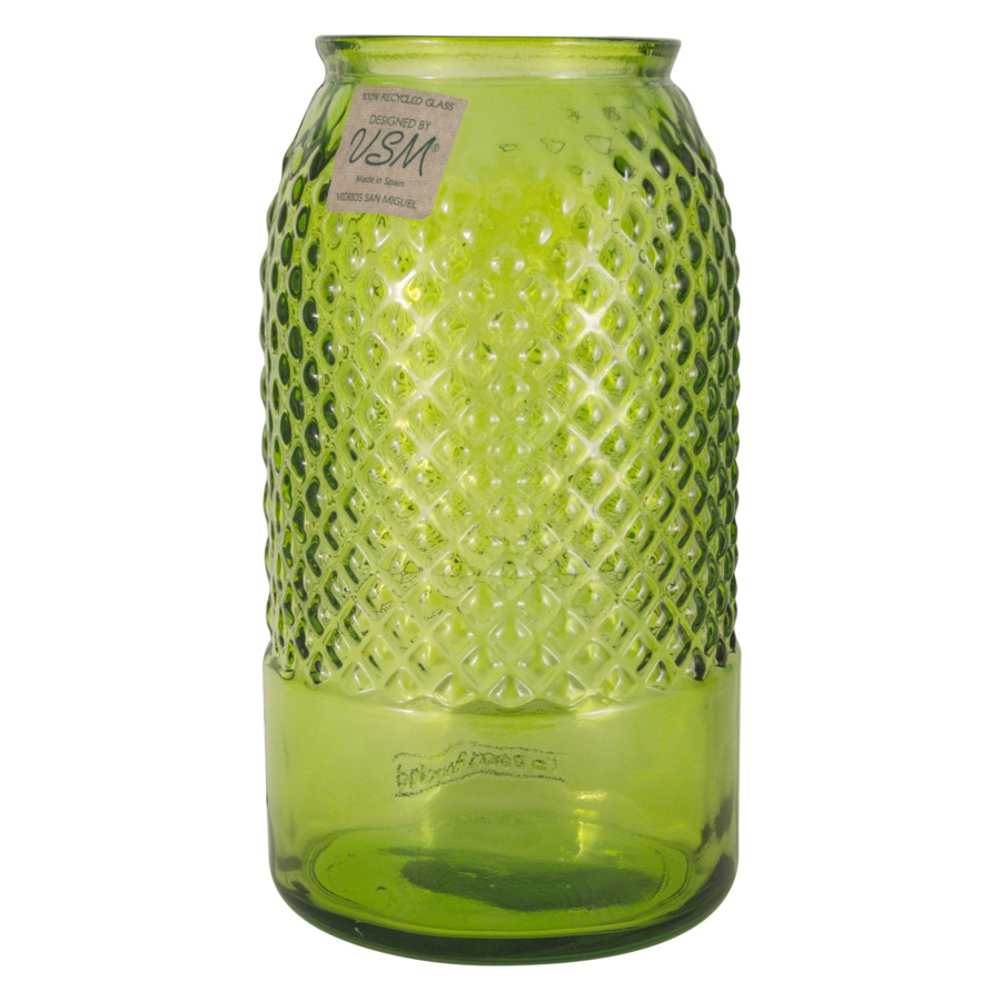 Ваза San Miguel Diamante 28 см, стекло, зеленый ваза diamante bianco