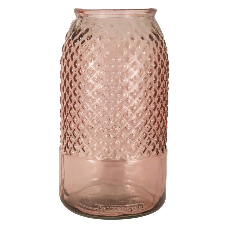 Ваза настольная San Miguel Diamante 28 см, стекло, розовый