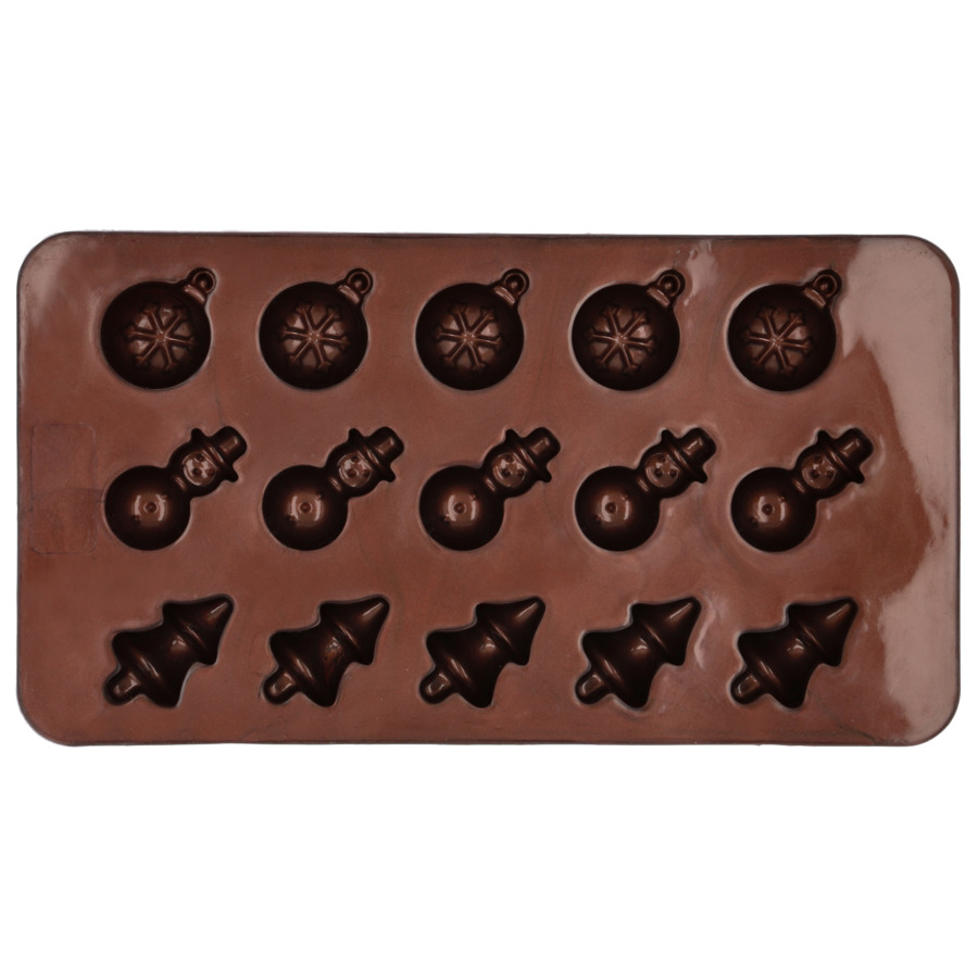 Набор форм для шоколадных конфет и пралине Birkmann Новый год 21x11,5 см, силикон, 2 шт, 30 конфет