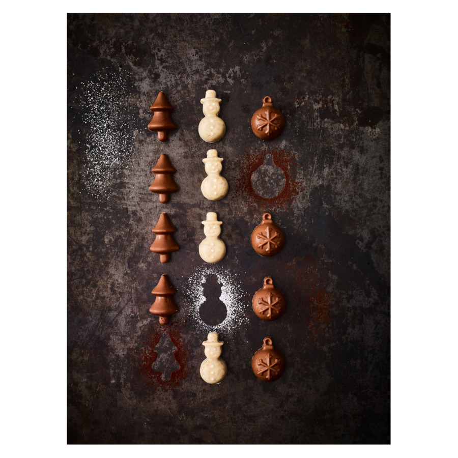Набор форм для шоколадных конфет и пралине Birkmann Новый год 21x11,5 см, силикон, 2 шт, 30 конфет