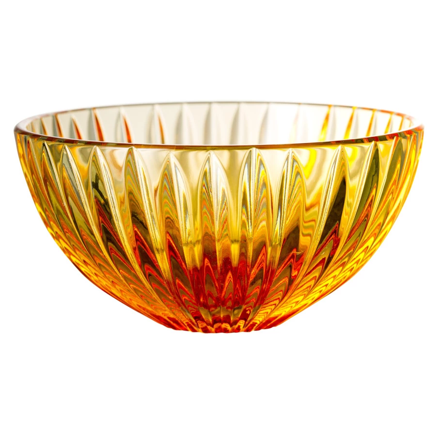 Ваза для стола ГХЗ Каскад 8,5 см, хрусталь, янтарная