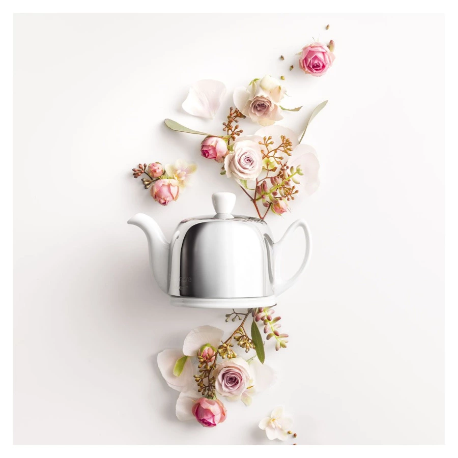 Набор чайный Degrenne Salam на 2 персоны 5 предметов, белый, фарфор, сталь нержавеющая, п/к