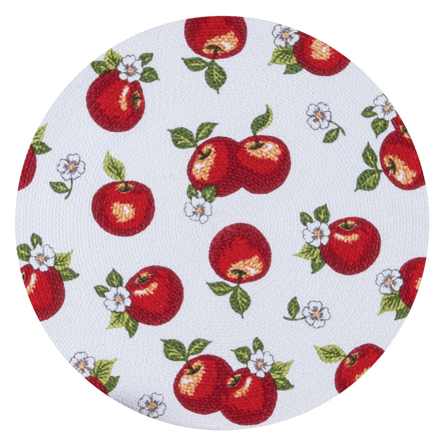 Салфетка подстановочная круглая Kay Dee Designs Сбор яблок d37 см, плетеная, хлопок