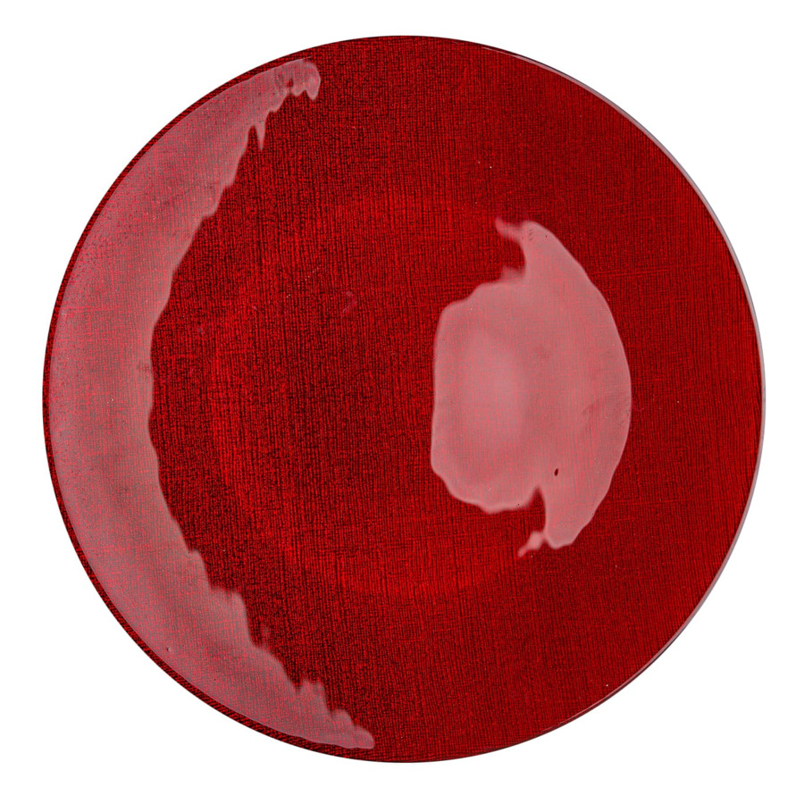 Тарелка Akcam Талисман d32см, стекло, красный, ручная работа тарелка akcam фейерверк