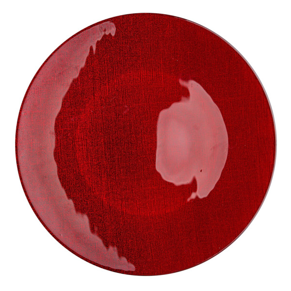 Тарелка Akcam Талисман d32см, стекло, красный, ручная работа