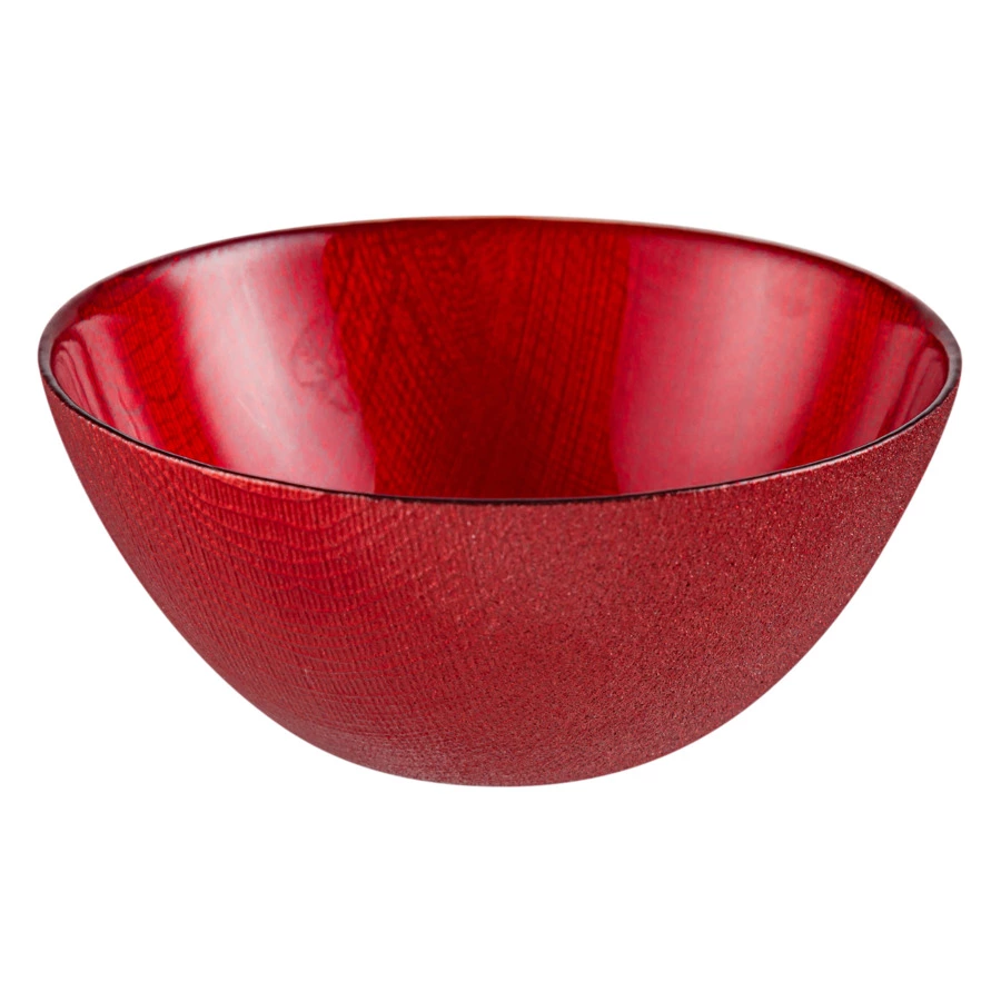 Салатник Akcam Талисман d15см, стекло, красный, ручная работа