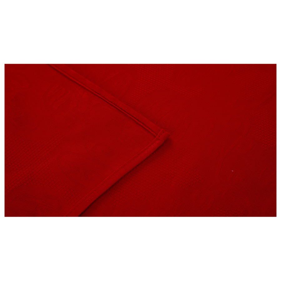 Скатерть прямоугольная Vingi Ricami Ludovica Xmas 140х360 см, красная, мерсерезированный хлопок